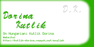 dorina kutlik business card